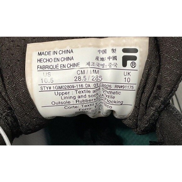 Fila 10.5 Shoes Action-Stride Energized Athletic Sneakers Men's White NWT - Picture 8 of 8